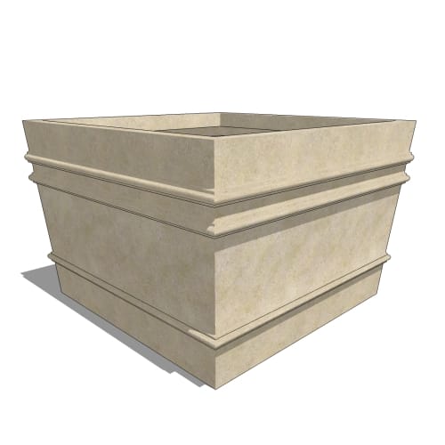 Bordeaux Cast Stone Square Planters preview 1